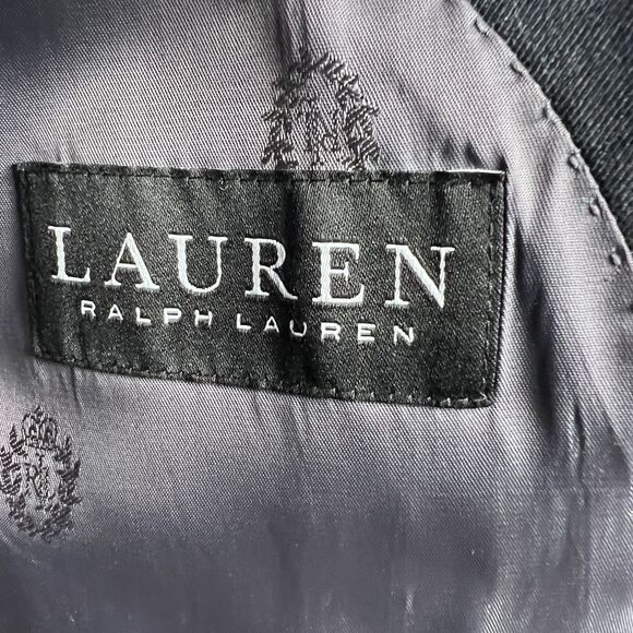 Lauren Ralph Lauren Mens Suit Jacket 50R Black Label Blazer Gray Wool Blend Prom - Picture 12 of 17